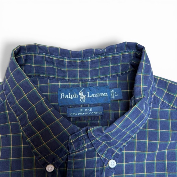 Ralph Lauren Other - VTG Ralph Lauren Blake Shirt Mens Large Blue Green Plaid Button Down 90s Preppy